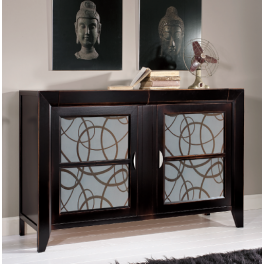 Credenza 2/a. 2/c. interni c/vetri acidati s/decoro